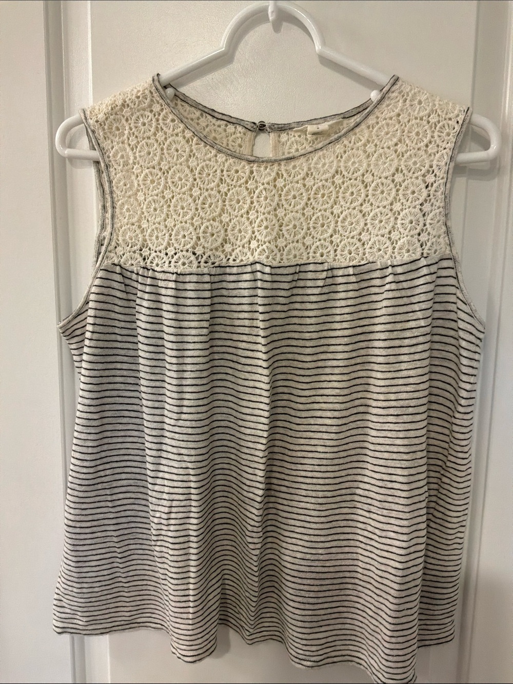 Caslon Crochet Sleeveless Tank